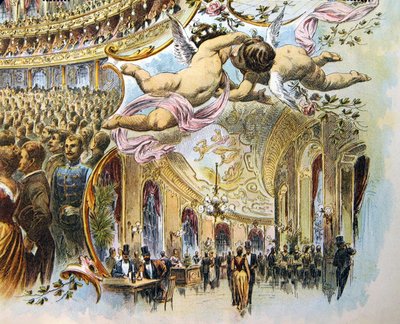La promenade du Somossy Orfeum à Budapest, fin du XIXe siècle - School Hungarian