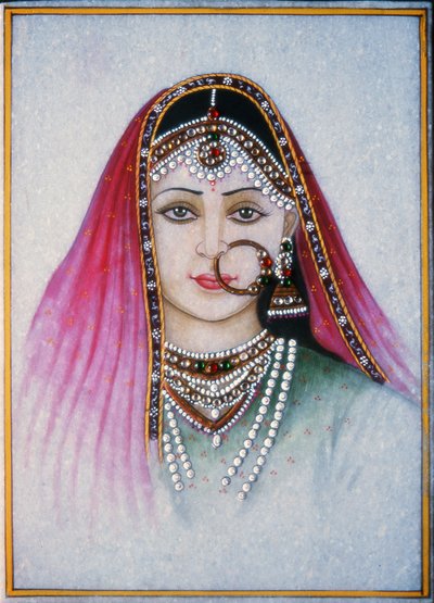 Une dame rajasthani - School Indian