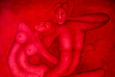 Peinture acrylique sur toile Fusion - School Indian