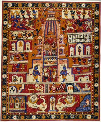 Diagramme du temple de Jagannath, vers 1930 - School Indian