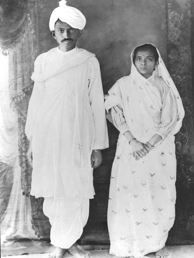 Kasturba et Mahatma Gandhi - School Indian