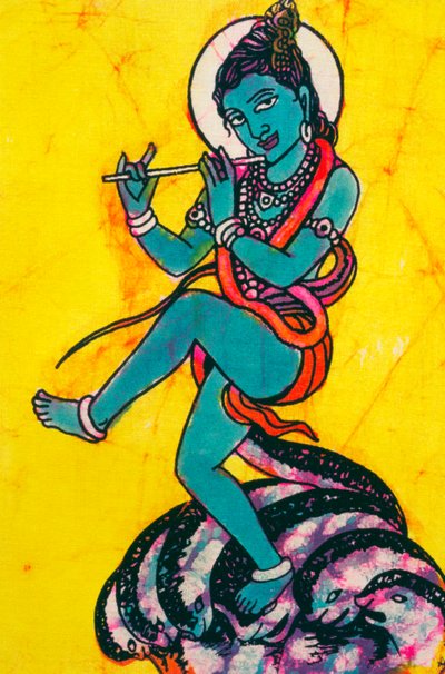 Seigneur Krishna Kaliya Mardhan - School Indian