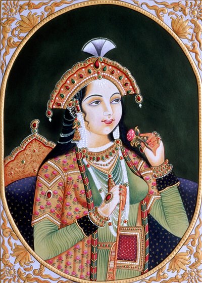 Miniature sur papier de la princesse Mumtaz Mahal, épouse de l