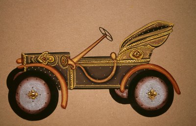 Peinture de vieux motif de voiture royale, Inde - School Indian