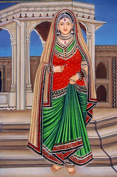 Dame rajasthani au rendez-vous - School Indian