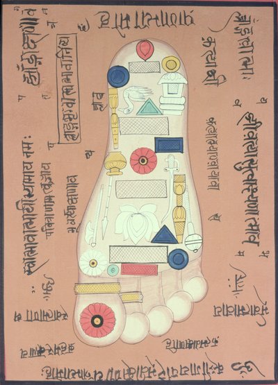 Diagramme tantrique du pied droit - School Indian