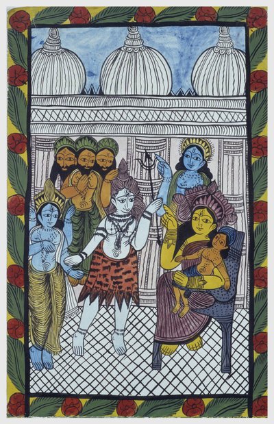 Les dieux viennent admirer Krishna, incarné dans le corps d