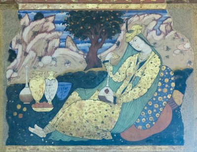 Fresque au palais de Chehel Sotoun, Ispahan, Iran - School Iranian