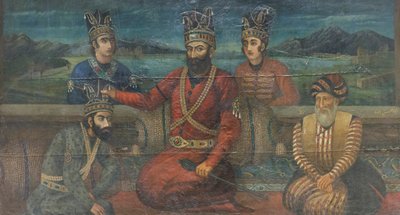 Couronnement de Mohammad Shah Gurkani par Nader Shah, Abolhassan - School Iranian