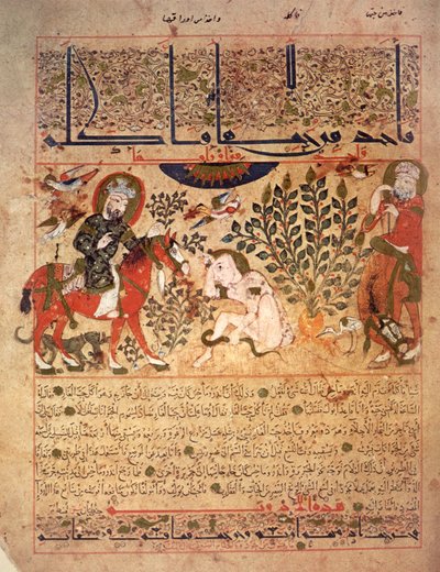 Un homme est piqué par un serpent, Illustration du 