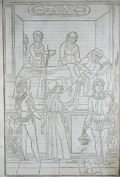 Un médecin visitant un patient, de 