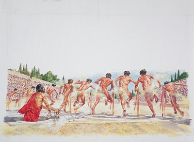 Athènes antique - reconstruction du Stade - School Italian