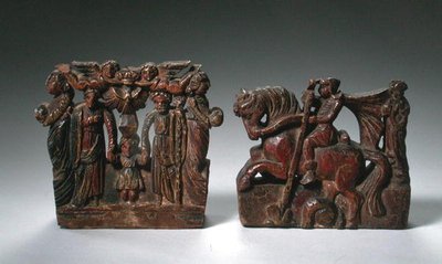 Décoration sculptée pour charrette à bœufs, de Sicile - School Italian