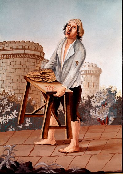 Coutumes populaires napolitaines : le vendeur de pizza de rue - School Italian