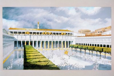 Reconstruction de la piazza du Forum de Trajan, Rome - School Italian