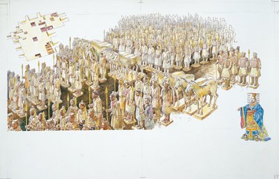 Armée de terre cuite dans le tombeau de l