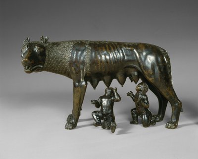 La Louve capitoline allaitant Romulus et Remus - School Italian