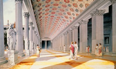 Forum de Trajan - reconstruction de la colonnade - School Italian