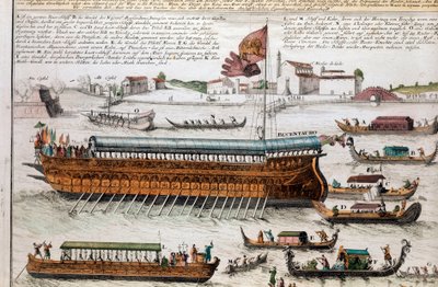Vue de la lagune de Venise et du Bucentaure. Le jour de l