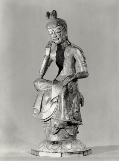 Bodhisattva assis en posture méditative, c.645-794 - Japanese School