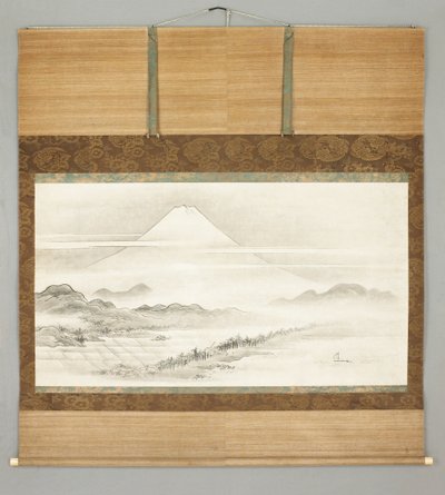 Kakemono, paysage du mont Fuji - Japanese School