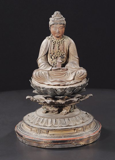 Miroku Bosatsu assis, période Kamakura - Japanese School