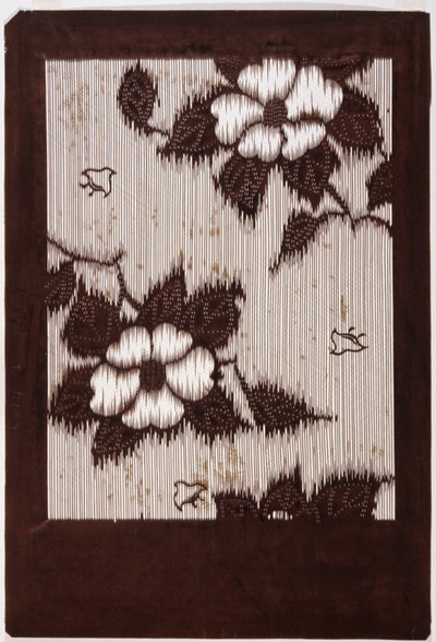 Pochoir : Hibiscus et moineau - School Japanese