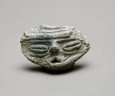 Tête en terre cuite, période Jomon 6ème-3ème siècle av. J.-C. - Japanese School