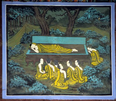 Bouddha et ses disciples. Fresque au Temple Yongju, région de Suwon, Corée. - School Korean