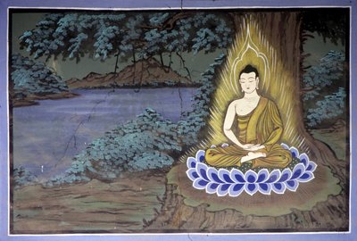 Vie de Bouddha : Bouddha en méditation - Temple Yongju, région de Suwon, Corée du Sud. - School Korean