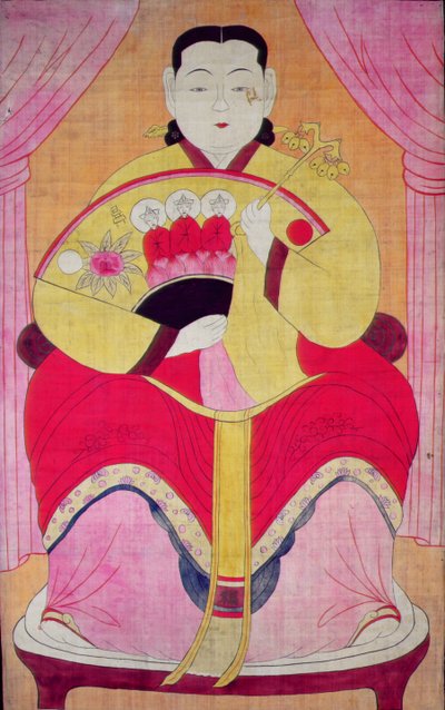 Daesin manura (pigment naturel sur soie) - School Korean