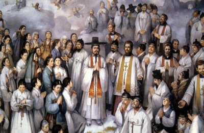 Représentation de 93 Coréens et 10 missionnaires français martyrisés en Corée au 19e siècle - School Korean