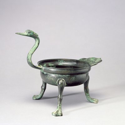 Trépied avec poignée en forme de tête de canard, Royaume de Paekche, 6e-7e siècle - School Korean