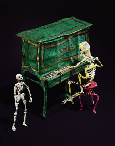 Figurines du Jour des Morts en musiciens (détail) - School Mexican