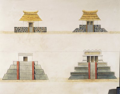 Reconstruction historique des bâtiments de Tenochtitlan - School Mexican