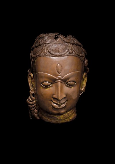 Masque repoussé de Shiva, vers 11e siècle - School Nepalese