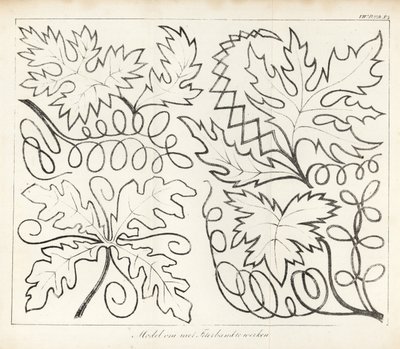 Motifs de feuilles pour la broderie - School Netherlandish