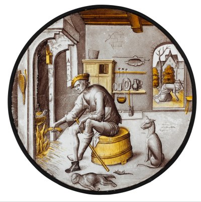 Sorgheloos ("Insouciant") dans la Pauvreté - School Netherlandish