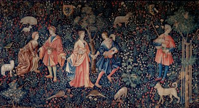 La tenture de la Seigneurie : une scène galante - School Netherlandish