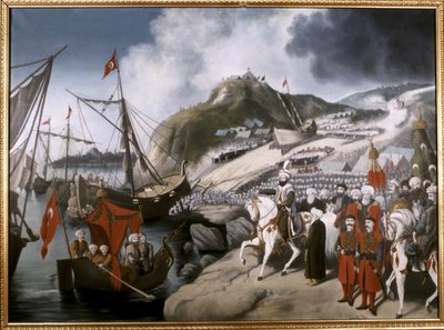 EMPIRE OTTOMAN: Lancement des navires du Sultan Mehmet le Conquérant vers la Corne d
