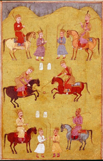 Art islamique : la partie de polo - School Persian