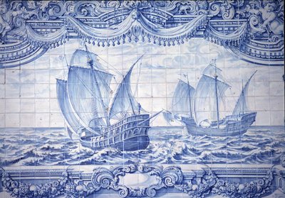 Caravelles aux 15ème-17ème siècles, azulejos, autour de Lisbonne, Portugal. - School Portuguese