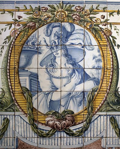 Panneau ornemental avec un portrait de femme - School Portuguese