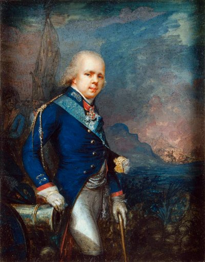 Portrait du Grand-Duc Constantin Pavlovitch de Russie (1779-1831) avant la bataille de Novi - School Russian