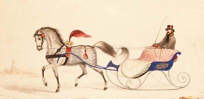 Traîneau tiré par des chevaux - School Russian