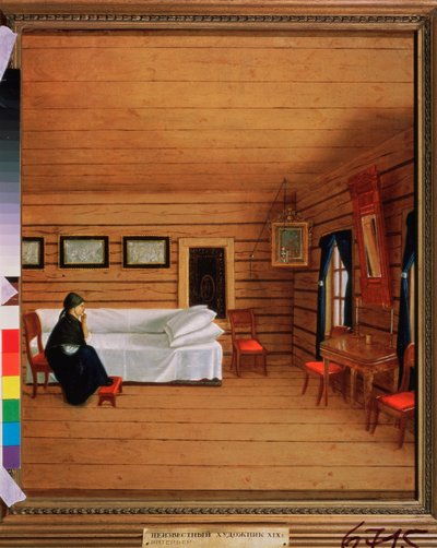Intérieur avec une femme assise, deuxième quart du 19e siècle - School Russian