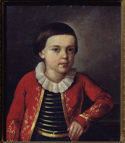 Portrait du poète Mikhail Lermontov enfant - School Russian
