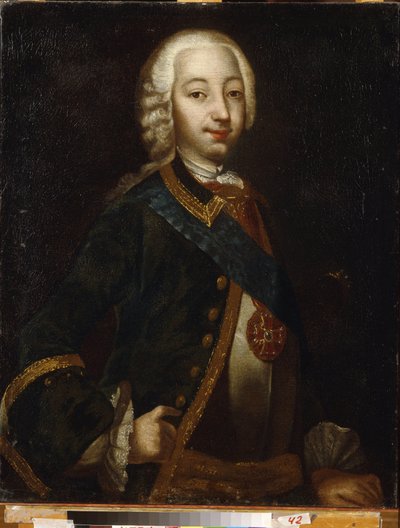 Portrait du tsar Pierre III de Russie - School Russian