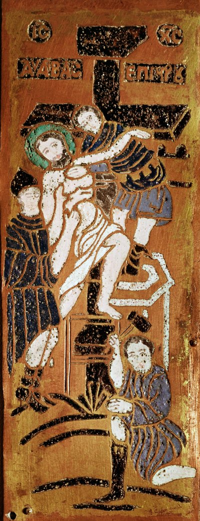 Art russe, la crucifixion, émail du XVIe siècle Madrid, Museo Lázaro Galdiano - School Russian