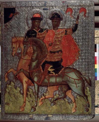 Saints Boris et Gleb sur un cheval - School Russian